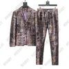 2022 estilista de roupas ocidentais blazers estilo misto outono casaco de luxo outwear casaco fino ajuste casual grade geometria patchwork impressão mal230w