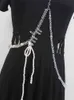 [EAM] cinturón elegante con articulación dividida de cristal de Metal perla blanca para mujer, nueva tendencia a la moda, combina con todo, primavera otoño 2022 1DD7961 AA220312
