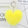 Fashion Trinket Fluffy Artificial Rabbit Fur Ball Key Chain Colorful Pompons Keychain Women Car Bag Key Ring Jewelry Gifts G1019