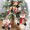 Santa Claus Merry Christmas Decorations Doll Gift For Car Interior Hanging Accessories Home Elk Xmas Tree Decor Ornaments Handmade 2021 Special Gifts