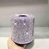 Tissue Boxes Napkins Rhinestone Cylinder Box Circular Pumping Case Office Living Room Bedroom Toilet Roll Paper Tube Bucket Hold1676675
