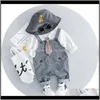 Ensembles de vêtements Bébé enfants Maternité Drop Drop Livraison 2021 Spring Automne Born Boys Vêtements Vêtements De Vêtements D'un an Gentleman Bébé Baby Garçon Sports Sports OU