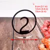 Party Decoration Acrylic / Wood Round Shape Table Numbers With Rectangle Base For Restaurant Wedding Shower Desktop