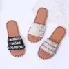 Sandals Fashion Women's Summer Cloth Slip-On Pearl Beach Open Toe Breathable Slippers Rome Shoes Sandalias De Mujer Verano 2022