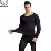 Queenral sous-vêtement thermique hommes femmes longs Johns hiver Ultra mince forme sans couture minceur sous-vêtement thermique homme femme 211217