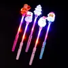 Jul Glow Stick Snowman Glitter Sticks | Gammal man huvud magisk fe barns leksaksaktivitet levererar barn gåva