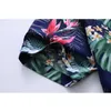 45KG120KG Camicia a maniche corte da uomo hawaiana estiva Camicie Aloha da spiaggia con stampa tropicale tropicale 5XL 6XL 7XL 210412