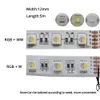 LED قطاع 5 متر rgbw rgbww 5050 300leds flexilep20 ip65 ip67 dc 12 فولت 4in1 رقاقة للماء الرئيسية عطلة حديقة ضوء