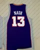 Meilleur-Qualité Orange Bleu Steve # 13 Nash Jersey Vintage Blanc Violet Noir Charles # 34 Barkley Jersey Steve Nash Chemises Dream Team Barkley