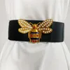 Cinture plus size cintura da donna in vita per donne insettino femme elastico largo cummerbunds corsetto in pelle nera 20234245684