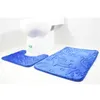 Toilet Mat 2pcs/set Dolphin 3D Flannel Bathroom Antiskid Rug Combination Suit tapis de douche anti glisse Bathroom Floor Mat Set 210724