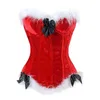 Nxy Sexy Set Wys. JL ZWART RU ROOD GOTHIC KLEDING SEXY CHAPEER KERST CORSET CORSET FLORAL LACE TOP LINGINGE MODE S-6XL 1130