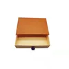 Jewelry Packaging Box With Stamp High-end Simple Orange Bracelet Ring Brooch Necklace Gift Drawer Box Cloth Bag L042