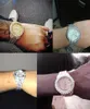 Buzlu Buzlu Out Men Hip Hop Lüks Tamamen Bling Diamond Quartz Mens Mavi Yüz Su Geçirmez CZ Relojes 2021 Kol saatleri220p