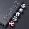 3D Sports Football Key Chains Souvenirs PU Leather Keyring for Men Soccer Fans Keychain Pendant Boyfriend Gifts G1019