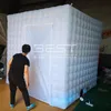 Factory portable white inflatable photo booth tent enclosure led light for wedding decoration