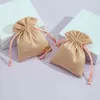 50 pz di Alta Qualità flanella di Stoccaggio Sacchetti di Velluto Perline Tè Caramelle Gioielli Organza Borsa Con Coulisse per la Cerimonia Nuziale Regalo Di Natale Sacchetti233T