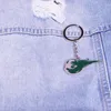 Anhänger Halsketten Meteor Schlüsselanhänger Spiel Final Fantasy 7 Thema Schlüsselanhänger Schmuck Mode Emaille mit grünen Schwänzen Form Design Schlüsselhalter