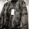 Militär Bomber Baseball Jacka Kvinnor Vår Höst Chaqueta Mujer Camouflage PU Vattentät Slim Print Coat Femme Kläder 210625