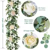 185cm Silk Artificial Rose Vine Fake Flower Garland Dekoration För Bröllop Arch Arrangemang Hem Room Decoration Y0901