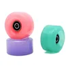 -Roller Skate Wheels With Bearings And Toe Stoppers for Double Row Skating Quad Skates Skateboard 32X58mm 82A Skateboarding2685