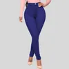 4xl 5xl seksowna kobieta moda dżinsy stretch skinny jean duży rozmiar Spandex Denim Hip Slim Spodnie Czarny Blue Damska Spodnie 210809