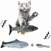 Cat Supplies Wagging Catnip Toy Fish Dancing Moving Floppy Fishes Cats Playmate USB Charging Simulation Electronic Pets Toys266Y