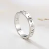 European and American Roman Numerals Ring CZ Diamond Inserted Number Titanium Steel Couple Rings for Men Women Factory Direct Wholesale