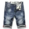 Heren shorts Summer Stretch Short Jeans Fashion Casual Slim Fit hoogwaardige elastische denim mannelijke merkkleding