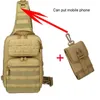 Borsa a tracolla tattica Army Military Assault Molle EDC Sling Backpack Outdoor Caccia Viaggi Camo Camping Crossbody Chest Bag Y0721