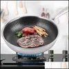 Cookware Kitchen, Dining Bar Home & Gardenstainless Steel Frying Pan Non-Stick Pot 26Cm Fried Steak Saucepan Double-Sided Honeycomb Kitchenw