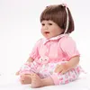 Juguete para bebés Reborn sonrientes de silicona de 22 pulgadas, muñeca hecha a mano para niña nacida, con aspecto de bebé Reborn Real, regalo de cumpleaños y Navidad para niños