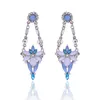 Colori design unico colorato orecchini gocce in pietra di opal donne donne eleganti gioielli regalo alla moda di cristallo che penzola il lampadario