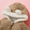 Vinter baby Unisex Raccoon Coat för hooded kläder 210528