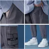 Mannen klassieke joggers Koreaanse Modemerk Cargo Broek Hip Hop Streetwear Multi Pocket Broek Plus Size S-8XL 210715