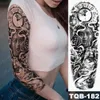 Large Full Arm Sleeve Waterp Tattoo Colorful Tattoos Alice In Wonderland Temporary Sticker Rose Body Art For Women And Men