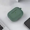 Airpods 3 실리콘 케이스 소프트 울트라 얇은 수호자 에어 포드 커버 이어폰 방울 이어폰 훅이있는 의류