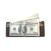 男性の2つのビジネスレザーの財布の高級ブランドの有名なIDクレジットカード訪問カード財布マジックマネークリップ2020