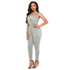 Jumpsuits das Mulheres Macacão Dreszdi 2021 Sexy V Neck Magro Longo Jumpsuit Club Wear Mulheres Bodycon Macacões Maxi Playsuit Combinaison Femme