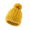 Winter Women Pompom Bonés Forma Beanies Knit Hat Lady Quente Ao Ar Livre Casual Sólido Crochet Caps Beanie