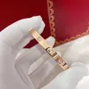 Bracelet de créateur Bijoux de créateur Bracelet en or Bracelet Luxe Mode Acier inoxydable Argent Rose Cuff Lock 4CZ Diamant Pour Femme Femme Homme Homme Fête Parfait II