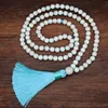 Beaded Turquoise Necklace Tassel long sweater chain Bohemia style 4 colors super beautiful gem necklaces