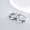 Classic A Pair Couple Free Size Rings for Men Women Shiny Zircon Irregular Shape Sterling Silver 925 Ring Fine Jewelry 210707