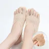 Socks & Hosiery Fashion Summer Thin Toe Sock Slippers Women Lady Invisible Silicone Anti-skid Five Finger Calsetines De Mujer