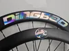Высококачественные углеродные колеса дисковые тормозные тормозные 6 болтов / центральный замок OEM логотип 700C Collcher 25 мм дорожный велосипед углеродистый колес