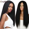 Synthetic Yaki Straight Wig 30 Inches Long Hair Side Part Wigs No Bangs For African American Womenfactory direct