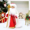 Decorações Natal Musical Papai Noel Snow Maiden Bonecas Elétricas Brinquedos de Pelúcia Presente Enfeites de Natal Decoração Home Room Decor Ano 2022 21110