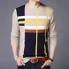 Mode Marke Pullover Für Pullover Oansatz Slim Fit Jumper Knitred Woolen Winter Koreanischen Stil Casual Herren Kleidung