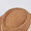 Zomer beroemde stijl vrouwen brede riem hoed mode chapeau lady sun hoeden schipper tarwe panama elegante strandcaps oliv2222