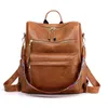 Large Capacity Backpack Women Leather Backpacks Vintage School Bag for Girls Travel Bagpack Mochila Mujer Back Pack Sac a Dos Q0528